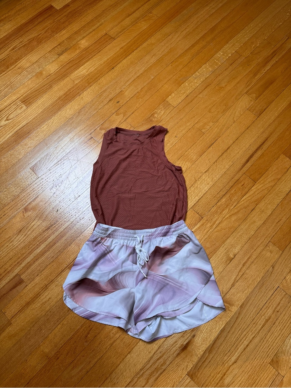 CALIA by Carrie Underwood BUNDLE Pink Marble Print Athletic Shorts